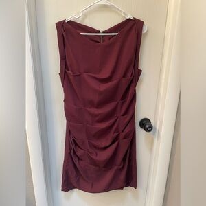 Express burgundy red dress women size medium